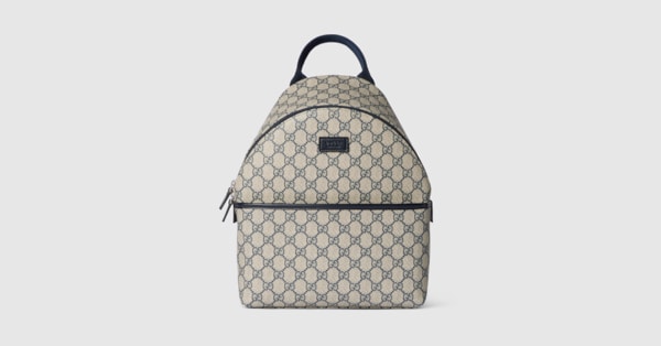 Children's GG backpack in beige and blue Supreme | GUCCI® US