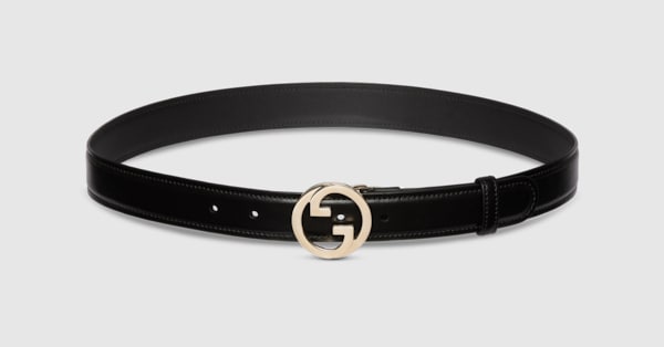 Gucci Blondie belt in black leather | GUCCI® US