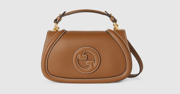 Gucci Blondie medium top handle bag in brown leather | GUCCI® US
