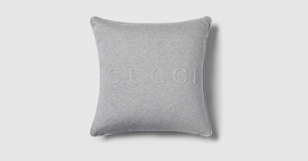 Gucci Embossed jersey and leather cushion