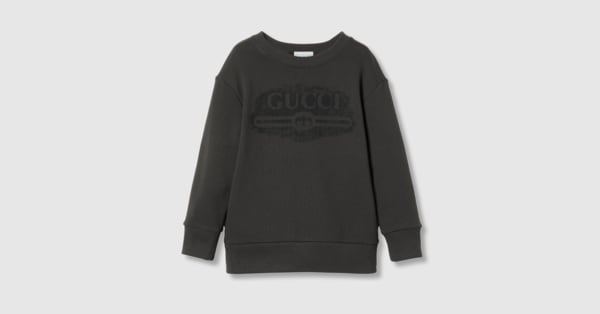 Children's cotton printed sweatshirt in dark grey | GUCCI® US