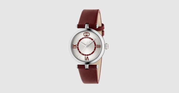 GUCCI レザー時計 レッドグリーン GUCCI レザー時計 レッドグリーン - メルカリ