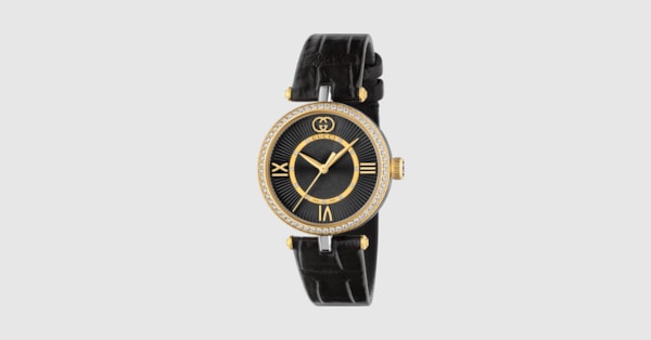 Model 2000 watch, 30mm in black alligator | GUCCI® US