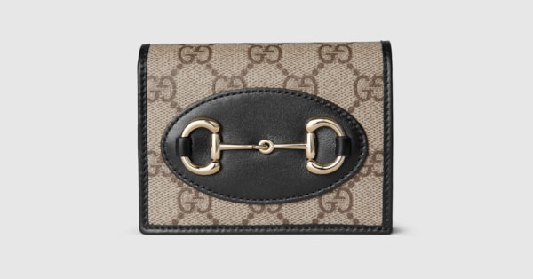 グッチ ホースビット 1955〕スモールウォレット ・ベージュ＆ダーク