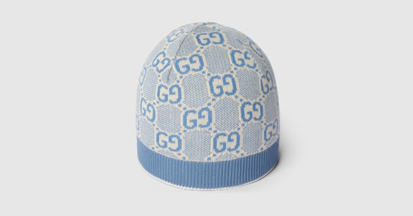 【rate】GUCCI カチューシャ　ネイビー GG canvas baseball hat in blue and grey | GUCCI® US