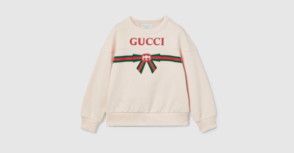 Children's printed cotton sweatshirt in light pink | GUCCI® US
