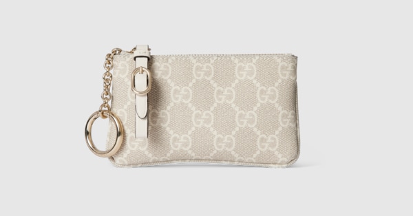 j*n様 （GGエンブレム）キーケース　（未使用に近い） GGエンブレム〕キーポーチ ・ブルー＆アイボリー デニム | GUCCI公式