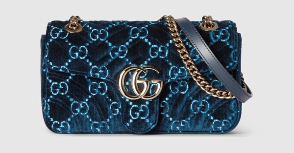 Gucci gg marmont velvet small shoulder bag on sale