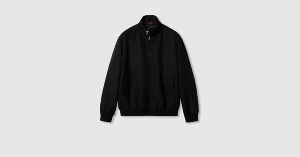 GGコットン リップストップ ジャケットブラック | GUCCI公式 GGコットン リップストップ ジャケットブラック | GUCCI公式