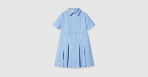 GUCCI★素敵！CADY SKY BLUE w CRYSTAL G LOGO DRESS GUCCI☆素敵！CADY SKY BLUE w CRYSTAL G LOGO DRESS