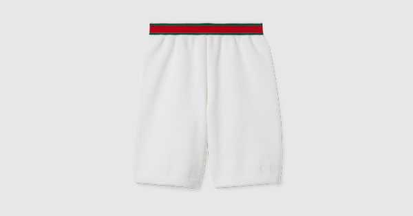 GUCCI キッズ Children's embroidered cotton shorts in white | GUCCI® US
