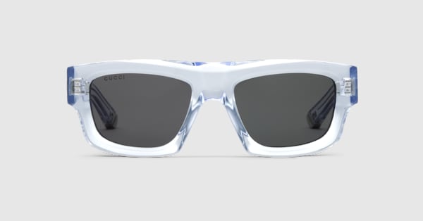 サングラス GUCCI FW23 Geometric crystal sunglasses (755250J0741 9223) Geometric frame sunglasses in gold-toned | GUCCI® US