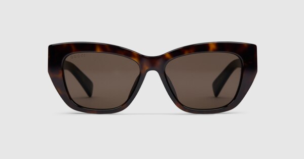 【希少品！美品】GUCCI ブラウンキャットアイサングラス ケース付き キャットアイ サングラス（低めのノーズブリッジ フィット） ・ダーク