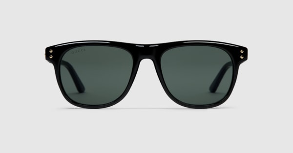 Square frame sunglasses in black | GUCCI® US