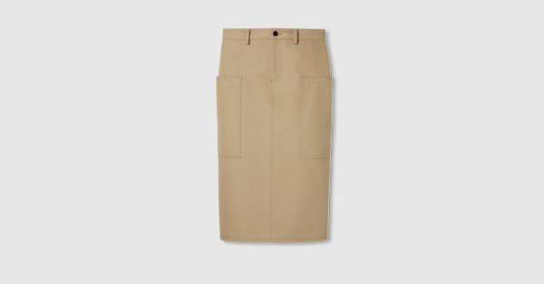 ボトムスその他 GUCCI Beige drill cotton pants with bit detail Cotton drill pants with Horsebit in beige | GUCCI® US