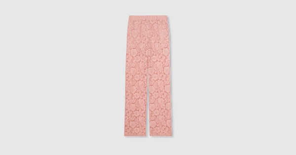 新作【GUCCI】GUCCI スクリプト フローラル レース パンツ GUCCI スクリプト フローラル レース パンツピンク | GUCCI公式