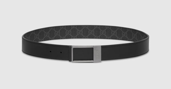 GUCCI リバーシブルベルト リバーシブル ベルト（スクエアG バックル） ブラック/ブラウン