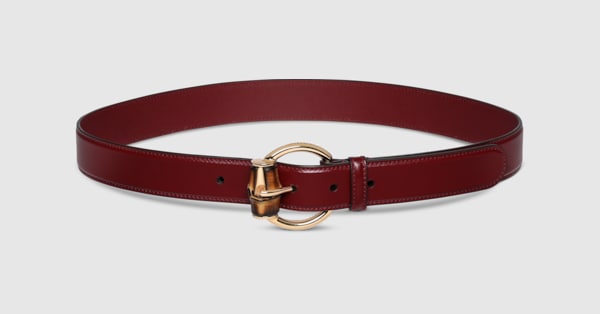 バンブー ディテール バックル ベルトグッチ ロッソ アンコーラ