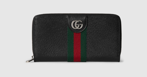 オフィディア〕ジップアラウンドウォレット ・ブラック ソフトレザー