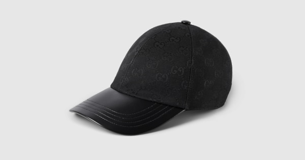 GG Monogram canvas baseball hat in black | GUCCI® US GG Monogram canvas baseball hat in black | GUCCI® US
