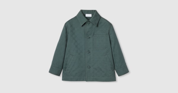 GUCCI 子供ジャケット梅雨時期におすすめ♡ 100cm ブルー定番アイテム GUCCI 〇〇 グッチ キッズ ダウンジャケット サイズ24m マルチ