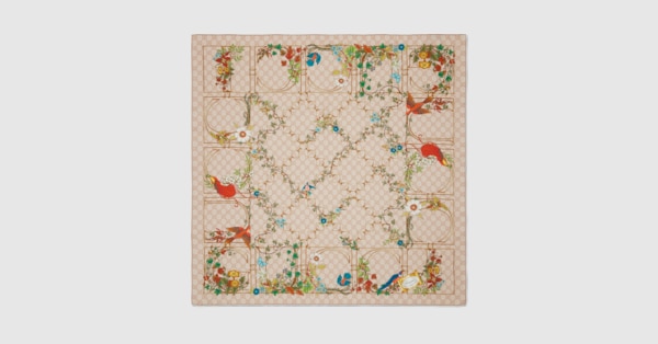 GUCCI バンビ フラワー GUCCI グッチ レトロ フラワー＆ポニー コットン ボウリング