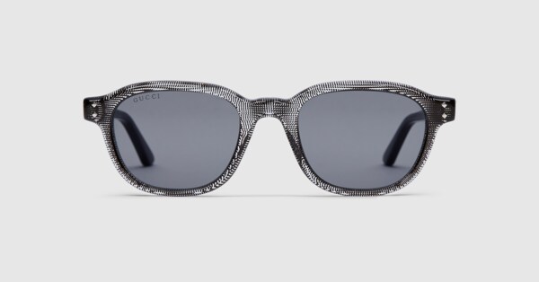 Round frame sunglasses in brown | GUCCI® US