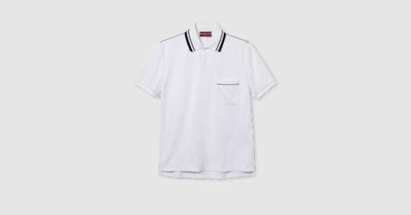 GUCCI ストライプポロシャツ ホワイト GUCCI ストライプ ポロシャツ(新品)(自宅保管) - メルカリ