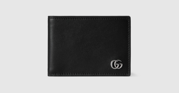折りたたみ財布 GUCCI GG MARMONT BLACK SMALL WALLET GG Marmont small wallet in black leather | GUCCI® US