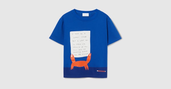 GUCCI プリントコットンTシャツ チルドレン　ウクレレ柄　150 GUCCI プリントコットンTシャツ チルドレン ウクレレ柄 150