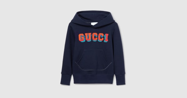 チルドレンズ〕コットン フーデッド スウェットシャツ ・ダーク