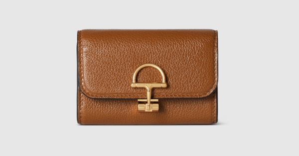 Gucci Softbit card case in brown leather | GUCCI® US