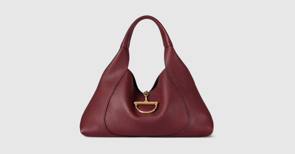 Gucci Softbit maxi shoulder bag in Rosso Ancora red leather