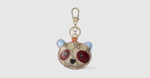 【美品】GUCCI 　グッチ　パンダデザイン　バックチャーム　キーホルダー 821890_9AAG1_8077_001_100_0000