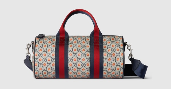 Children's printed GG duffle bag in beige and blue GG Supreme