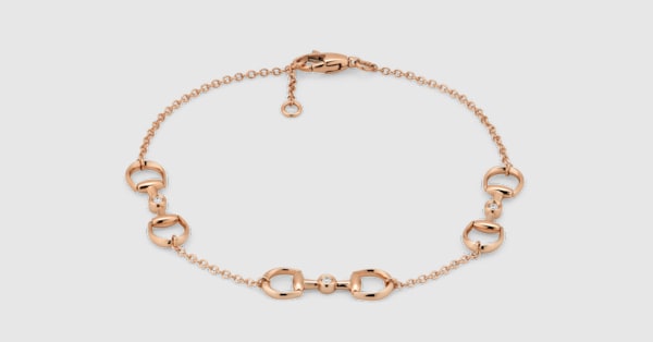 GUCCI 〔ホースビット〕18K ダイヤモンド チェーン ブレスレット ホースビット〕18K ダイヤモンド チェーン ブレスレット18K