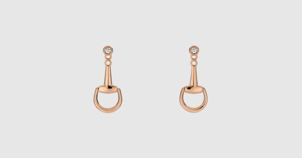 ホースビット〕18K ダイヤモンド ピアス ・18K ピンクゴールド | GUCCI公式
