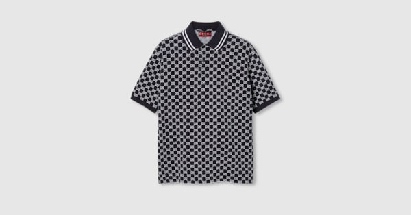 GUCCI ネイビー GGモノグラムポロシャツ グッチ/ポロシャツ/ネイビー×アイボリー/サイズ：Lの買取実績【ブラン