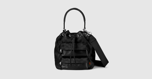 注目の新作♪【GUCCI】GGナイロン スモール バケットバッグ GGナイロン スモール バケットバッグブラック GGナイロン