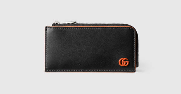 ダブルG ジップ カードケース ・ブラック ソフトレザー | GUCCI公式