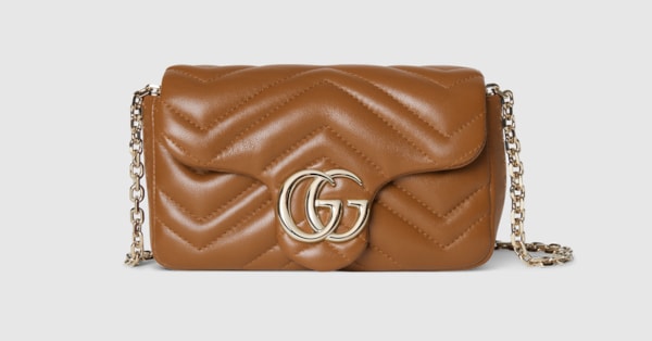 GG Marmont mini shoulder bag in brown leather | GUCCI® US