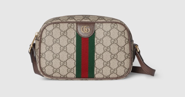 Ophidia small camera bag in beige and brown GG fabric | GUCCI® US
