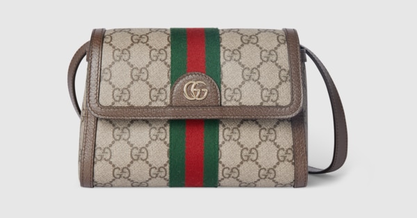 オフィディア〕 ミニ ショルダーバッグ ・ベージュ＆ブラウン GG