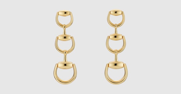 【GUCCI】〔ホースビット〕18K ダイヤモンド ピアス GUCCI☆〔ホースビット〕18K ダイヤモンド ピアス