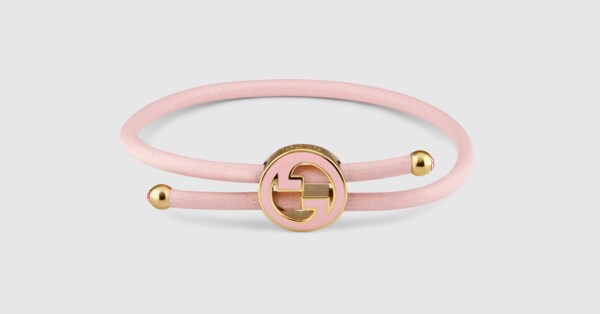 Gucci Bracelet with enamel Round Interlocking G