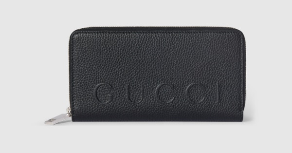 GUCCI ロゴ ジップアラウンドウォレット ・ブラック レザー | GUCCI公式