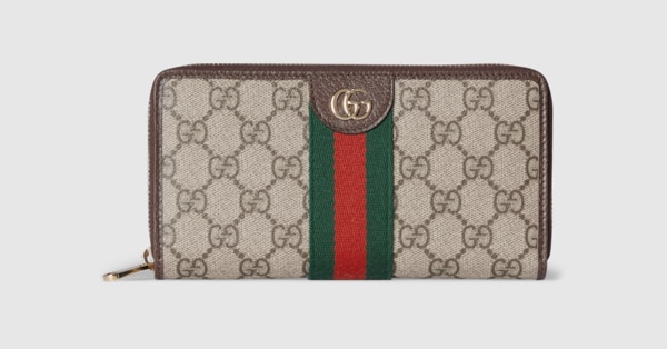 ☆MSCHF☆RHOMBUS ZIP-AROUND WALLET GG Marmont bi-color zip around wallet in black leather and
