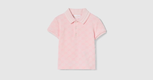 Gucci ポロシャツ　Tシャツ ベビー〕GGコットン ポロシャツライトピンク | GUCCI公式