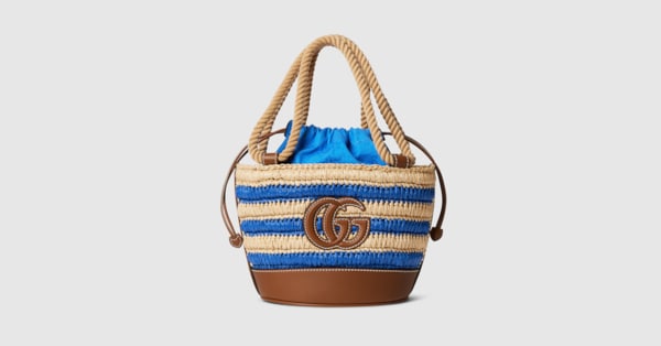 【国内発送・送料無料】GUCCIウーヴン ミニ バケットバッグ すぐ届く！GUCCI ウーヴン ミニ バケットバッグ (GUCCI/かご