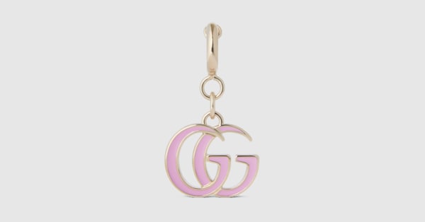 ダブルG バッグ チャーム ・ピンク エナメル | GUCCI公式